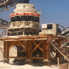 採鉱の銅の鉄15-200t/Hの円錐形の粉砕機の機械/植物